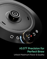 Load image into Gallery viewer, Cocinare FLOW M6 Pro Electric Gooseneck Kettle with Color-Changing Design, ±0.5℉ Temperature Control for Pour-over Coffee &amp; Tea, Stainless Steel Interior, Quick Heating for Boiling Water (Jungle)