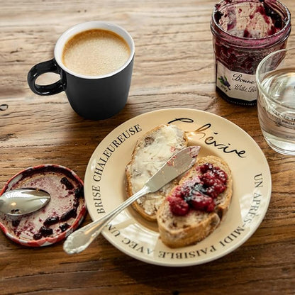 homEdge Mini Porcelain Espresso Cup, 4 Ounces / 120 ml Tiny Ceramic Coffee Mugs Demitasse for Espresso, Tea- Set of 6, Black