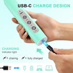 Load image into Gallery viewer, YUSWKO Baby Blue Handheld Milk Frother Wand for Coffee, Rechargeable Electric Whisk with 3 Heads 3 Speeds Drink Mixer Coffee Frother For Latte, Cappuccino, Hot Chocolate, Egg