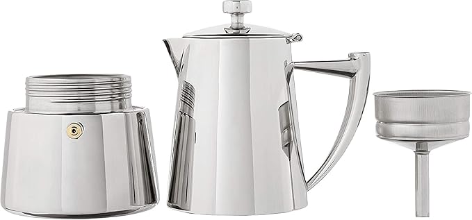 Cuisinox COF-10R Roma 10-Cup Stainless Steel Stovetop Moka Espresso Maker