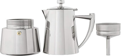 Cuisinox COF-10R Roma 10-Cup Stainless Steel Stovetop Moka Espresso Maker