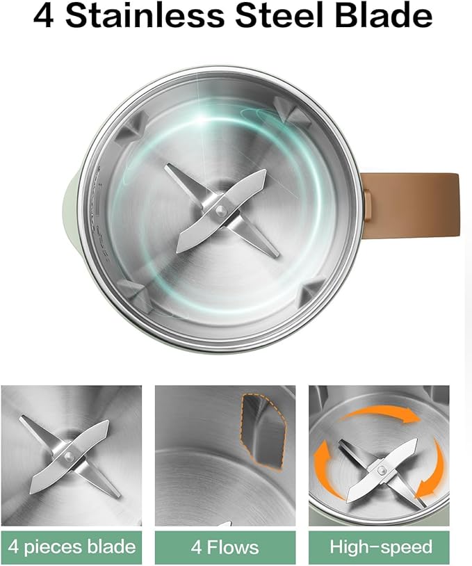 MOKKOM Automatic Nut Milk Maker, 20 oz Soy Milk Maker, Homemade Almond, Oat, Coconut, Soy, Plant-Based Milk and Dairy Free Beverages, Almond Milk Maker with Delay Start/Boild Water/Self Clean - Green