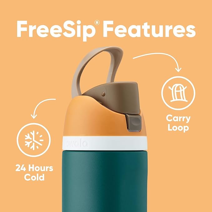 Owala FreeSip Insulated Stainless Steel Water Bottle with Straw for Sports and Travel, BPA-Free Sports Water Bottle, 40 oz, Candy Store