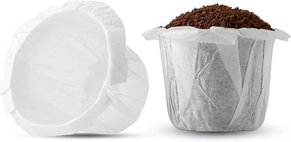 Disposable Coffee Filters, 400 Count Paper Coffee Filter for Keurig Brewers Single Serve 1.0 and 2.0 Compatible with All Brands Reusable K Cup Filter, White