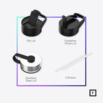 Load image into Gallery viewer, IRON °FLASK Camping &amp; Hiking Hydration Flask with Straw, Wide Mouth Insulated Stainless Steel Sports Water Bottle - 22 oz Aurora