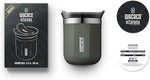 Load image into Gallery viewer, WACACO Octaroma Classico Vacuum Insulated Coffee Mug, Double-wall Stainless Steel Travel Tumbler With Drinking Lid, 6 fl oz (180ml), Dim Grey