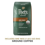 Load image into Gallery viewer, Peet's Coffee, USDA Organic Dark Roast Ground Coffee - French Roast 18 Ounce Bag