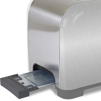 Kenmore toaster 2 slice - extra wide slot countertop kitchen appliance, defrost function, tostador de pan, 9 shade settings, compact design, easy clean crumb tray, bread bagel, stainless steel