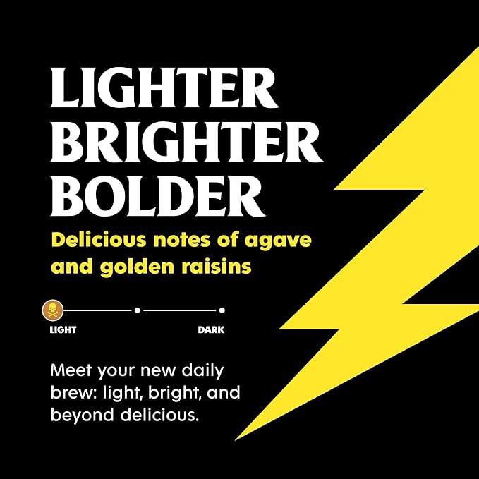 Death Wish Coffee, Organic and Fair Trade, Light Roast Coffee Pods (50 Count)