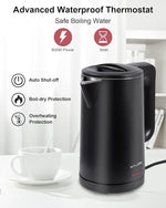 Load image into Gallery viewer, 0.8L Electric Kettle Stainless Steel, 800 Watts Small Electric Kettle 27 Ounce Fast Boil Auto Shut-off, Portable Water Boiler for Small Kitchen, Business Trip and More