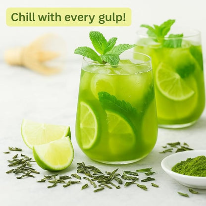 Tozzy Organic Matcha Green Tea - 100 Count | Pyramid Tea Bags (Plant-Based & Eco-conscious) | Ceremonial Matcha + Whole Leaf Sencha | Pure Ingredients