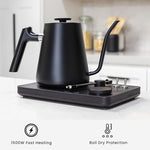 Load image into Gallery viewer, DJ Electric Gooseneck Kettle - Pour Over Coffee &amp; Tea - Turntable Design - Water Boiler - Quick Heating &amp; Temperature Control - Black