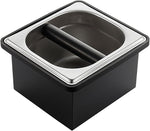 Load image into Gallery viewer, Coffee Knock Box, Espresso Knock Box Coffee Bin Barista Accessories Coffee Machine Accessories, Stainless Steel Small Coffee Knock Box Container with Silicone Knock Bar and Non Slip Base