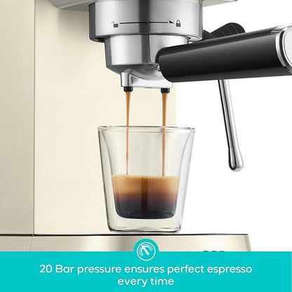 CASABREWS CM5418 Espresso Machine 20 Bar, Espresso Maker with Milk Frother Steam Wand, Stainless Steel Espresso Coffee Machine with 34oz Removable Water Tank, Creamy