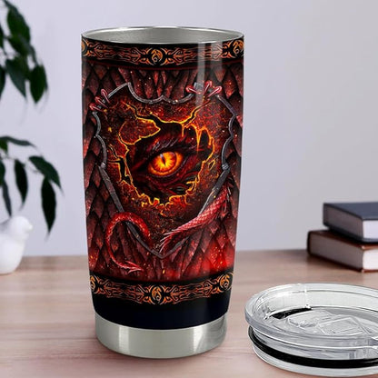 SANDJEST Dragon Tumbler 20oz Stainless Steel Insulated Coffee Travel Mug Cup for Men Dragon Gifts for Birthday Christmas Fathers Day