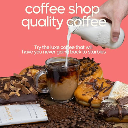 Ground Coffee | Decaf Dark Roast Low Acid Mold Free Pouches | Decaffeinated Bulk Packets | Gourmet Powder Packs for 12 Cup Drip Maker | Premium Highest Rated Individual Premeasured Commercial Bags