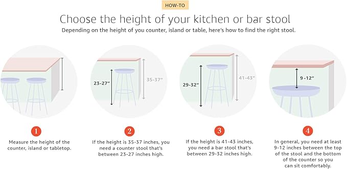 Homepop Home Decor | Modern 24-Inch Counter Stool | Backless Metal Frame Bar Stools Counter Height | Decorative Home Furniture, Brown, K7651.24-F1552