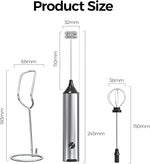 Load image into Gallery viewer, YARRAMATE Rechargeable Milk Frother Wand Handheld With Stand, 3 Speed Adjustable Drink Mixer with 2 Whisks, Stainless Steel Electric Stirrer for Coffee, Lattes, Protein Shakes, Matcha, Egg
