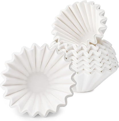Segarty 200 Count 1-4 Cup Disposable Coffee Paper Filters, 7.2in White Basket Style Coffee Filters Ideal Bar Accessories for Pour Over Maker Coffee Brewer Dripper Machine for Home Cafeteria Office Use