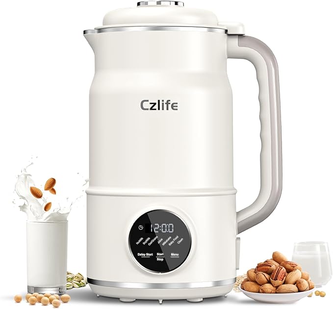 N7 Nut Milk Maker, 50oz (1.5L) Automatic Soy Milk Maker Machine for Homemade Oat Milk, Nutmilk, Juice, Milkshake, Baby Food, Grains, Almonds Milk Maker with Delay Start/Keep Warm/Clean