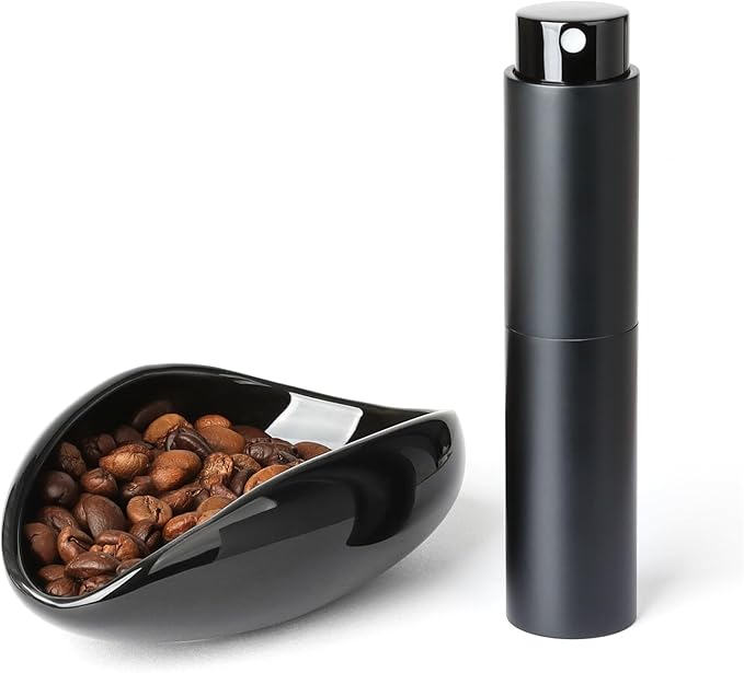 KitchenTour Precision Coffee Kit - Ceramic Dosing Cup & 8ml Anti-Static Sprayer - 2-in-1 Barista Set for Espresso/Cold Brew