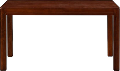 NTC Flow 55 Inch Modern Design, Rectangular Dinner Table for Dining Room, Living Room Furniture, Effortless Assembly, Dark Walnut