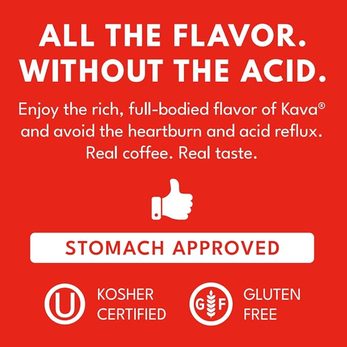 Kava Coffee Low Acid Neutralized Instant Coffee, 4 Ounce (Pack of 3)