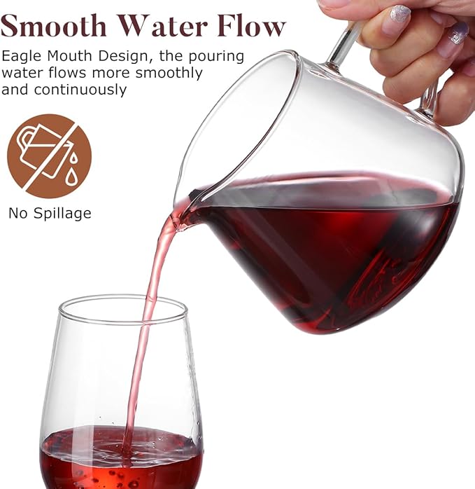 Hand Pour Coffee Maker Glass Coffee Server Latte Art Pitcher Home Carafe Cup Server Simple Drinks Dispenser Clear Coffee Maker(650 ML)