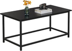 Load image into Gallery viewer, SAYGOER Black Coffee Table Simple Modern Rectangular Center Table Open Space Minimalist for Living Room Home Office Industrial Cocktail Tables, Easy Assembly, 39.37 x 19.69 x 17.72