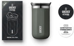 Load image into Gallery viewer, WACACO Octaroma Lungo Vacuum Insulated Coffee Mug, Double-wall Stainless Steel Travel Tumbler With Drinking Lid, 10 fl oz(300ml)， Dim Grey