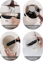 Load image into Gallery viewer, Bincoo Small Coffee Knock Box 4.5 Inch - Espresso Accessories for Coffee Grounds Container - Multifunctional, Suitable for Home &amp; Bar.(White)
