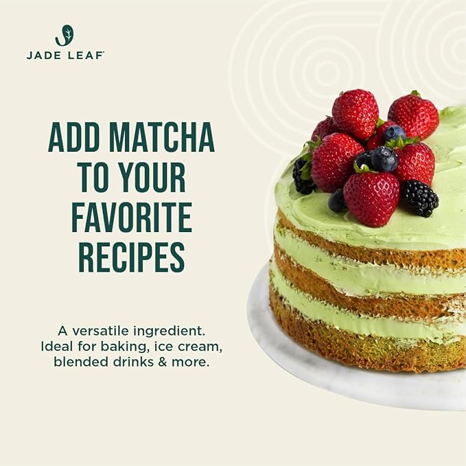 Jade Leaf Matcha Organic Premium Ceremonial Grade Matcha Green Tea Powder - Japanese - Culinary, Ingredient, Ceremonial Barista Teahouse, Latte, Collagen, 8.8 Ounce (Pack of 1), Culinary