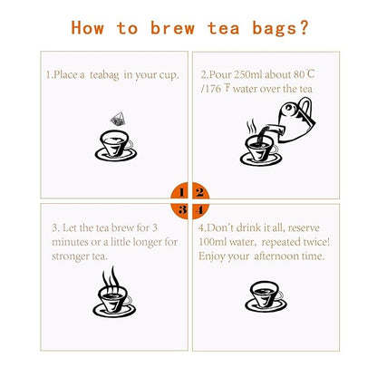 XIEJINJI Premium Puerh Tea - Eco-Conscious Black Tea Bags - Resealable Bag - Fully Fermented Tea Buds with Aged Aroma - Rich & Smooth - 40 * 3.2g