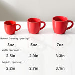 Load image into Gallery viewer, Hasense Espresso Cups Set of 4 Perfect for Demitasse, Cappuccino, Tea Bag and Juice, 5 Ounce Ceramic Stackable Mini Coffee Mugs Suit for Espresso Machine and Coffee Maker, Red