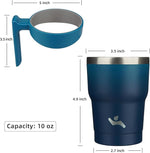 Load image into Gallery viewer, 10 oz Tumbler with Handle and 2 Straw 2 Lid, Insulated Water Bottle Stainless Steel Vacuum Cup Reusable Travel Mug,Indigo Black