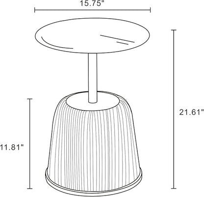 Manhattan Comfort Modern Anderson Coffee Table, 1.0 & 2.0 End Table, Upholstered in Cream Leatherette with Ceramic Faux Tabletop and Gold Metal Tabletop- Set of 3