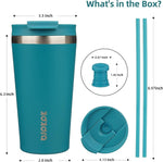 Load image into Gallery viewer, BJPKPK 18oz Tumbler With lid And Straw Stainless Steel Travel Coffee Mug Insulated Tumblers Cups,Laguna