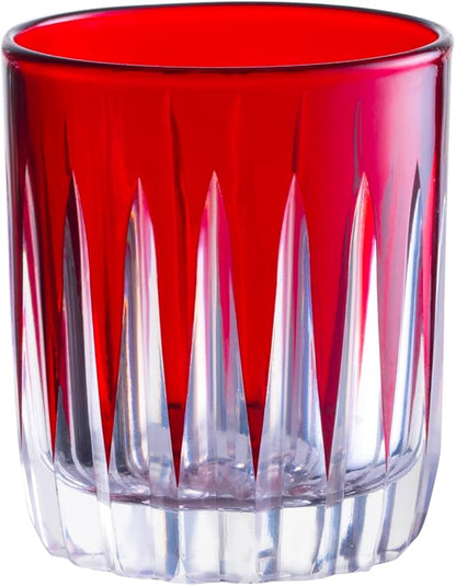 Barski - Colored Shot Glass - Ruby (Red) Liquor Glasses - Set of 6 Elegant Colored Shot Glassware - Use for Vodka, Tequila, Whiskey, Spirits & Liquors - Each Glass is 2.6 oz., Made in Europe
