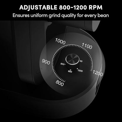 Burr Coffee Grinder,Wirsh Electric Single Dose Espresso Grinder Geimori GU64 with 64mm Flat Burr,Anti-Static Design,Stepless Adjustment from Fine to Coarse for Drip,Pour Over,French Press,Cold Brew