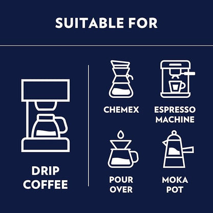 Lavazza Gran Riserva Filtro Whole Bean Coffee Dark Roast 2.2LB Bag, 100% Natural Arabica, Authentic Italian, Cocoa and Caramel aromatic notes