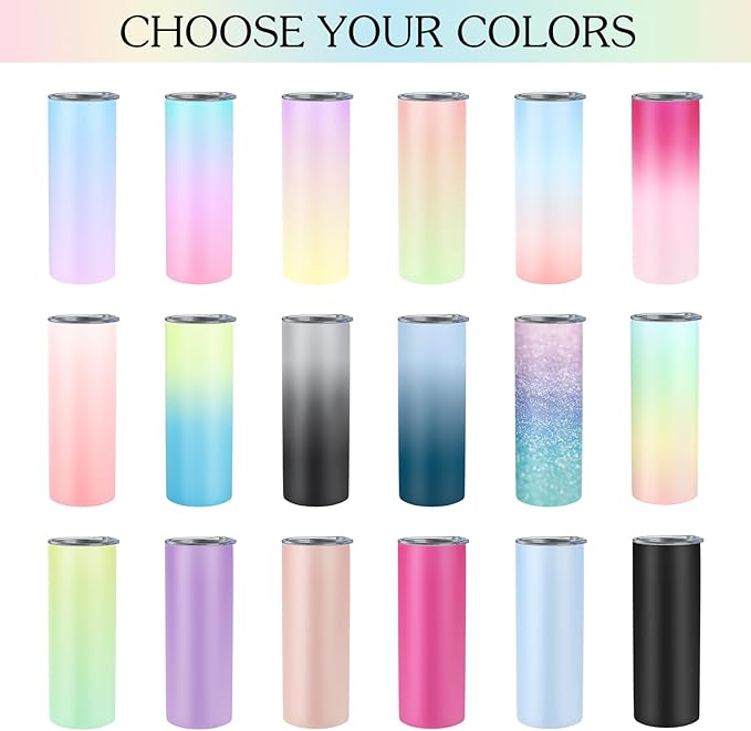 Personalized Tumbler with Picture, Custom Stainless Steel Skinny Tumbler with Logo Text, Personalized Cup Gifts for Women Men Birthday Christmas, Bulk Corporate Gifts