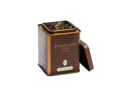 Dammann Freres Loose Leaf, Week-end à Paris, Premium Gourmet French Oolong Tea, Blend Cherry Blossom, Peach Blossom, Almond, Rose Flavors, 3.52 Ounce Tin