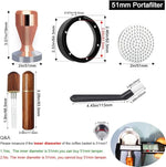 Load image into Gallery viewer, 51mm Espresso Tamper Set, 5PCS Coffee Tamper Kit with WDT Tool, Coffee Stirrer, Dosing Funnel, Puck Screen 51mm Espresso Accessories Tampers Kit (Rose Gold)