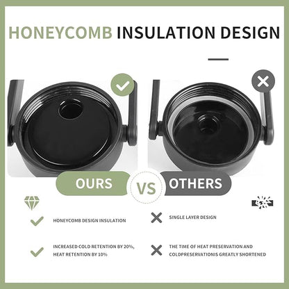 1 Gallon Water Bottle Insulated(Cold for 48 Hrs),BPA Free&Leak Proof,128oz Stainless Steel Water Jug,Big thermo,Large Water Bottle with Handle for Gym,Hiking,Camping&Travel,Stainless