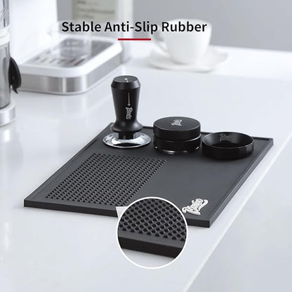 Espresso Tamping Mat - Thick Silicone Tamper Mat Coffee Bar Mat, Non-slip Coffee Tamper Holder Pad for Baristas Home