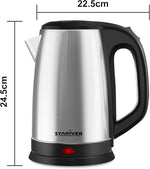 Load image into Gallery viewer, Stariver 2.5L Large Electric Kettle, BPA Free Stainless Steel Water Heater, Fast Boil Electric Tea Kettle, Water Boiler with Auto Shut-Off &amp; Boil-Dry Protection for Family (10-12 Cups)