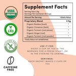 Load image into Gallery viewer, Organic Turmeric Ginger Tea - AIP diet, Whole 30, Paleo friendly, Golden Tonic Herbal Blend - Ayurvedic rooibos herbs, 100% Organic Gluten-Free