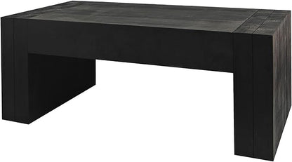 Wood Coffee Table Farmhouse Wooden Coffee Tables for Living Room, Rectangle Tea Table, Rustic Coffee Table