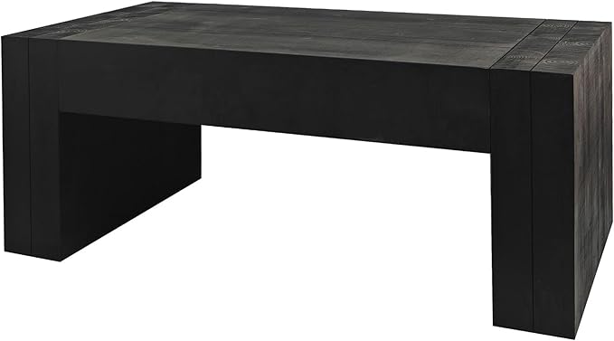 Wood Coffee Table Farmhouse Wooden Coffee Tables for Living Room, Rectangle Tea Table, Rustic Coffee Table