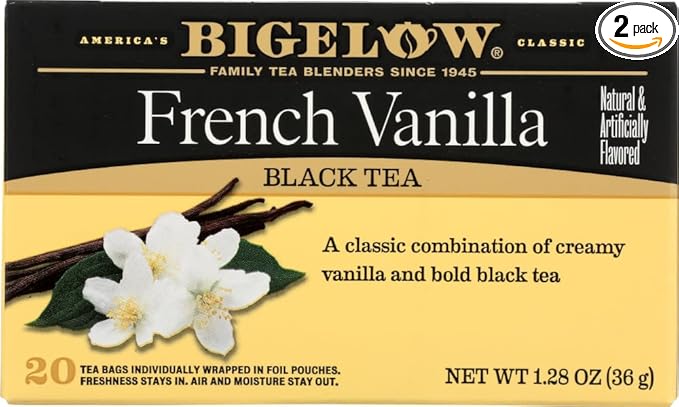 Bigelow French Vanilla Tea 1.28 OZ(Pack of 2)